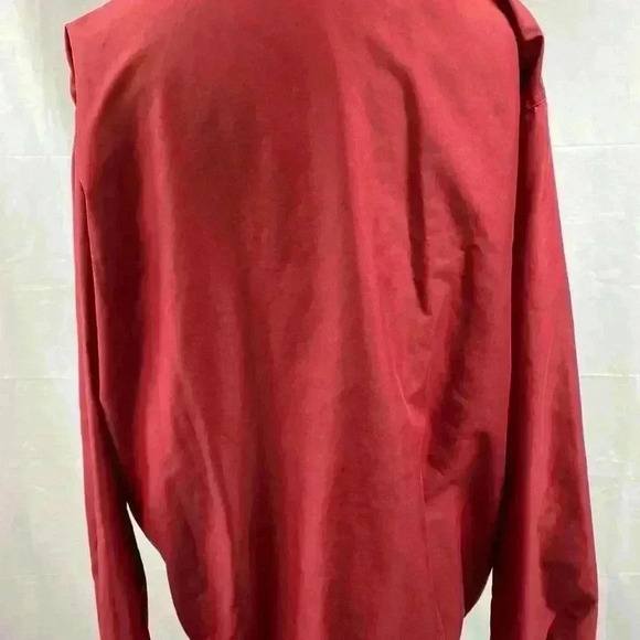 Chaps Ralph Lauren Jacket Large Zip Maroon Plaid Lining Corduroy Collar Men’s - Picture 5 of 6